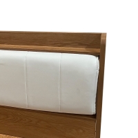 Κρεβάτι Frankly pakoworld oak-λευκό pu 150x200εκ Κρεβάτι Frankly pakoworld oak-λευκό pu 150x200εκ