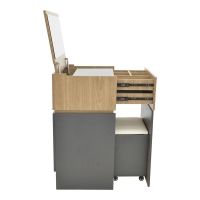 Τουαλέτα κρεβατοκάμαρας Sonlen pakoworld ανθρακί-sonoma 60x45x130εκ Τουαλέτα κρεβατοκάμαρας Sonlen pakoworld ανθρακί-sonoma 60x45x130εκ
