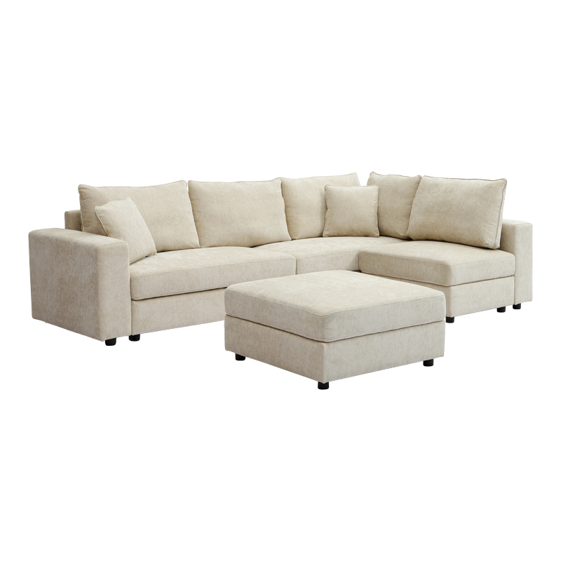 Πολυμορφικός καναπές Navaro pakoworld ύφασμα μπεζ 281x256x85εκ Πολυμορφικός καναπές Navaro pakoworld ύφασμα μπεζ 281x256x85εκ