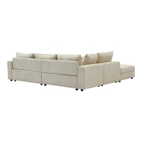 Πολυμορφικός καναπές Navaro pakoworld ύφασμα μπεζ 281x256x85εκ Πολυμορφικός καναπές Navaro pakoworld ύφασμα μπεζ 281x256x85εκ