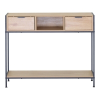Κονσόλα Regando pakoworld σε oak απόχρωση με μαύρο μέταλλο 100x35x80εκ Κονσόλα Regando pakoworld σε oak απόχρωση με μαύρο μέταλλο 100x35x80εκ