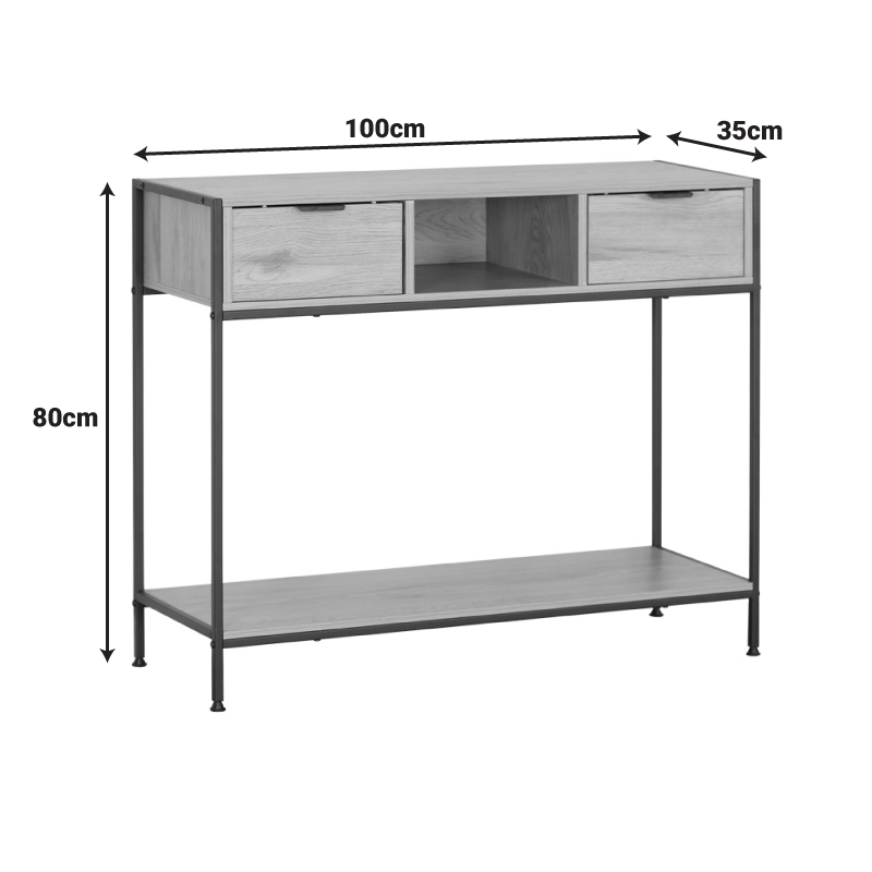 Κονσόλα Regando pakoworld σε oak απόχρωση με μαύρο μέταλλο 100x35x80εκ Κονσόλα Regando pakoworld σε oak απόχρωση με μαύρο μέταλλο 100x35x80εκ