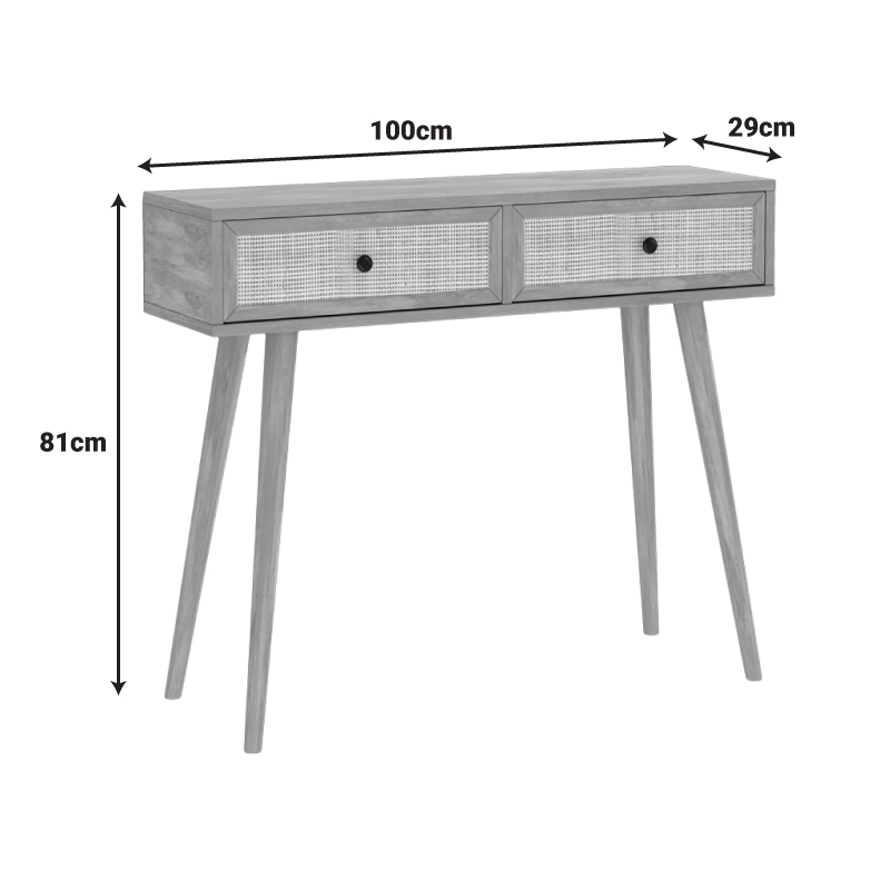 Κονσόλα Oslo pakoworld sonoma 100x29x81εκ Κονσόλα Oslo pakoworld sonoma 100x29x81εκ
