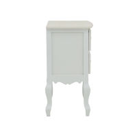 Κομοδίνο Pazlen Inart mdf σε λευκή αντικέ απόχρωση 40x45x65εκ