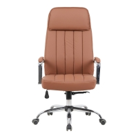Καρέκλα γραφείου διευθυντή Morales pakoworld pu καφέ 60x70x118-124εκ Καρέκλα γραφείου διευθυντή Morales pakoworld pu καφέ 60x70x118-124εκ