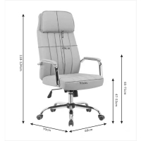 Καρέκλα γραφείου διευθυντή Morales pakoworld pu καφέ 60x70x118-124εκ Καρέκλα γραφείου διευθυντή Morales pakoworld pu καφέ 60x70x118-124εκ