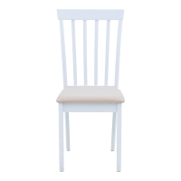 Καρέκλα Houston pakoworld rubberwood σε λευκή απόχρωση 40x49x94εκ Καρέκλα Houston pakoworld rubberwood σε λευκή απόχρωση 40x49x94εκ