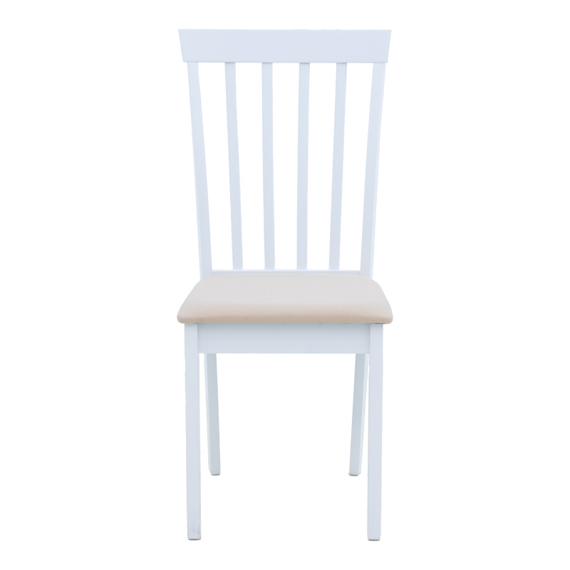 Καρέκλα Houston pakoworld rubberwood σε λευκή απόχρωση 40x49x94εκ Καρέκλα Houston pakoworld rubberwood σε λευκή απόχρωση 40x49x94εκ