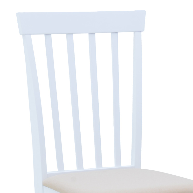 Καρέκλα Houston pakoworld rubberwood σε λευκή απόχρωση 40x49x94εκ Καρέκλα Houston pakoworld rubberwood σε λευκή απόχρωση 40x49x94εκ