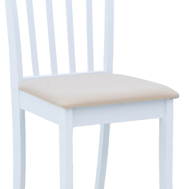 Καρέκλα Houston pakoworld rubberwood σε λευκή απόχρωση 40x49x94εκ Καρέκλα Houston pakoworld rubberwood σε λευκή απόχρωση 40x49x94εκ