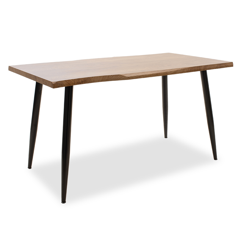 Τραπέζι Neve pakoworld MDF καρυδί-πόδι μεταλλικό μαύρο 140x80x75εκ Τραπέζι Neve pakoworld MDF καρυδί-πόδι μεταλλικό μαύρο 140x80x75εκ