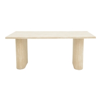 Τραπέζι Loozir pakoworld mdf σε όψη τραβερτίνας 180x90x75εκ