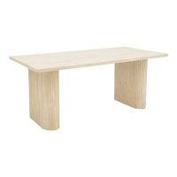 Τραπέζι Loozir pakoworld mdf σε όψη τραβερτίνας 180x90x75εκ
