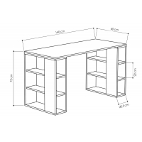 Γραφείο Colmar pakoworld χρώμα λευκό 140x60x75εκ Γραφείο Colmar pakoworld χρώμα λευκό 140x60x75εκ