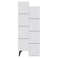Στήλη Romane pakoworld λευκό 62.2x37.4x155.4εκ Στήλη Romane pakoworld λευκό 62.2x37.4x155.4εκ