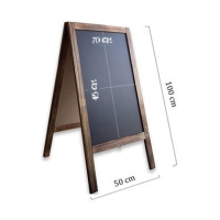 Stand μενού Felex pakoworld καρυδί-μαύρο 50x25x100εκ Stand μενού Felex pakoworld καρυδί-μαύρο 50x25x100εκ