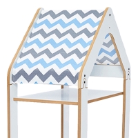 Ραφιέρα τ. Montessori Zoilen I pakoworld λευκό-μπλε mdf 50x30x100εκ Ραφιέρα τ. Montessori Zoilen I pakoworld λευκό-μπλε mdf 50x30x100εκ