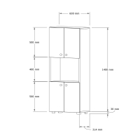 Στήλη Guzel pakoworld σε sonoma απόχρωση 60x31.4x140εκ Στήλη Guzel pakoworld σε sonoma απόχρωση 60x31.4x140εκ