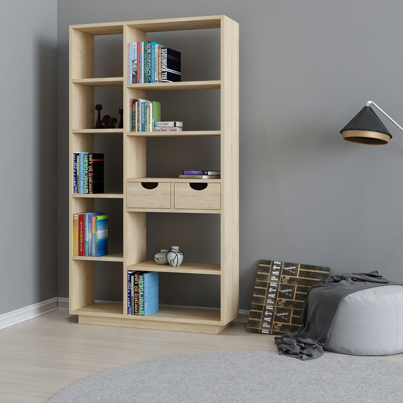 Βιβλιοθήκη με συρτάρια Dakin pakoworld σε oak απόχρωση 80x25x190εκ Βιβλιοθήκη με συρτάρια Dakin pakoworld σε oak απόχρωση 80x25x190εκ