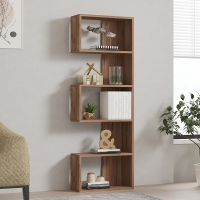 Βιβλιοθήκη Cascade pakoworld σε sonoma απόχρωση 51.8x22x150εκ