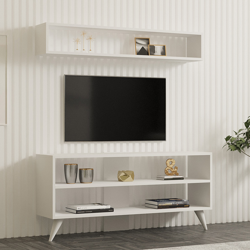Σύνθετο σαλονιού Prestige pakoworld σε λευκή απόχρωση 120x29,6x50εκ Σύνθετο σαλονιού Prestige pakoworld σε λευκή απόχρωση 120x29,6x50εκ