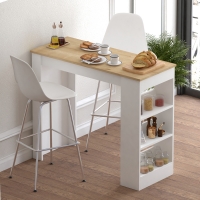 Τραπέζι μπαρ Riff pakoworld λευκό-sonoma 120x50x100εκ Τραπέζι μπαρ Riff pakoworld λευκό-sonoma 120x50x100εκ