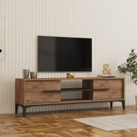 Έπιπλο τηλεόρασης Eslem pakoworld oak με ανθρακί 160x34,6x48,1εκ Έπιπλο τηλεόρασης Eslem pakoworld oak με ανθρακί 160x34,6x48,1εκ
