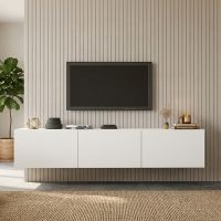 Έπιπλο τηλεόρασης επιτοίχιο Felita pakoworld λευκό 150x31,4x30εκ Έπιπλο τηλεόρασης επιτοίχιο Felita pakoworld λευκό 150x31,4x30εκ