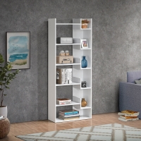 Βιβλιοθήκη Naya pakoworld σε λευκή απόχρωση 72x30x182.5εκ
