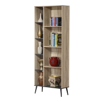 Βιβλιοθήκη Zezan pakoworld σε sonoma-ανθρακί απόχρωση 76.5x30x200.5εκ Βιβλιοθήκη Zezan pakoworld σε sonoma-ανθρακί απόχρωση 76.5x30x200.5εκ