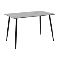 Τραπέζι Cuba pakoworld MDF γκρι cement-μαύρο 120x80x76εκ Τραπέζι Cuba pakoworld MDF γκρι cement-μαύρο 120x80x76εκ