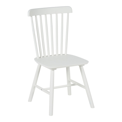 Καρέκλα Melia pakoworld rubberwood σε λευκή απόχρωση 45x51x87εκ