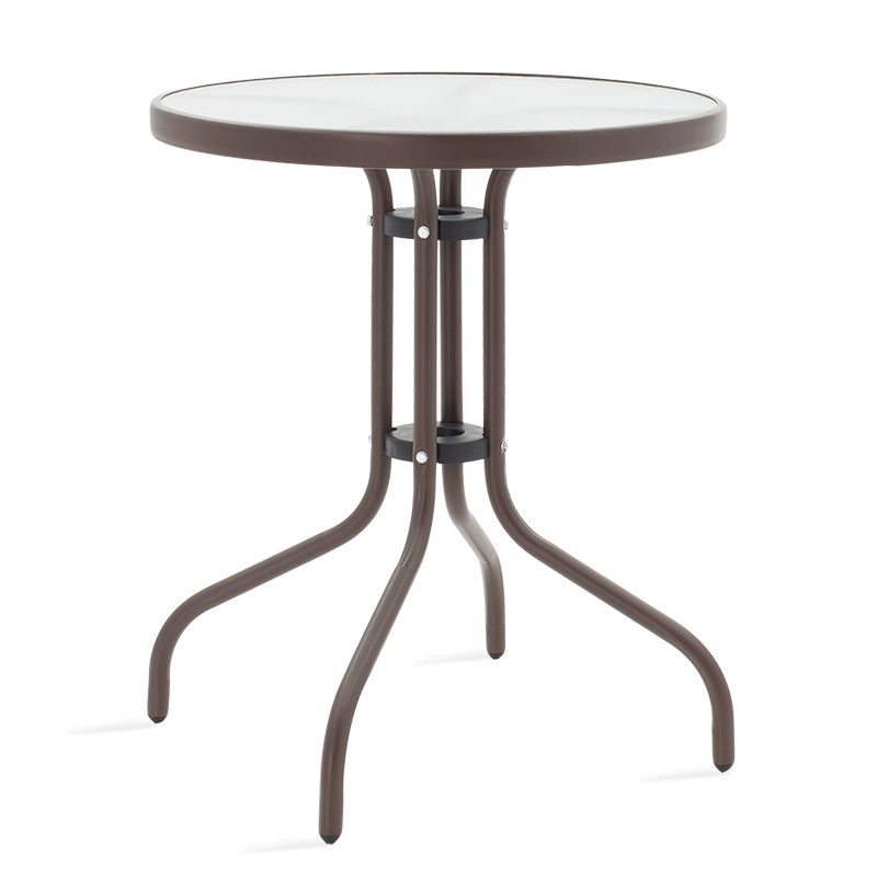 Τραπέζι Watson pakoworld μέταλλο καφέ-γυαλί Φ60x70εκ Τραπέζι Watson pakoworld μέταλλο καφέ-γυαλί Φ60x70εκ