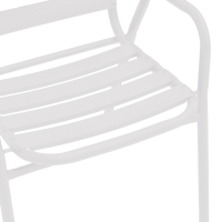 Πολυθρόνα Sussie pakoworld στοιβαζόμενη λευκό μέταλλο με φέτες αλουμινίου 54x58x78εκ Πολυθρόνα Sussie pakoworld στοιβαζόμενη λευκό μέταλλο με φέτες αλουμινίου 54x58x78εκ