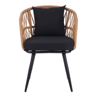 Πολυθρόνα Naoki pakoworld pe rattan -metal σε φυσική απόχρωση με μαύρα πόδια/μαξιλάρι 62x60x80εκ Πολυθρόνα Naoki pakoworld pe rattan -metal σε φυσική απόχρωση με μαύρα πόδια/μαξιλάρι 62x60x80εκ
