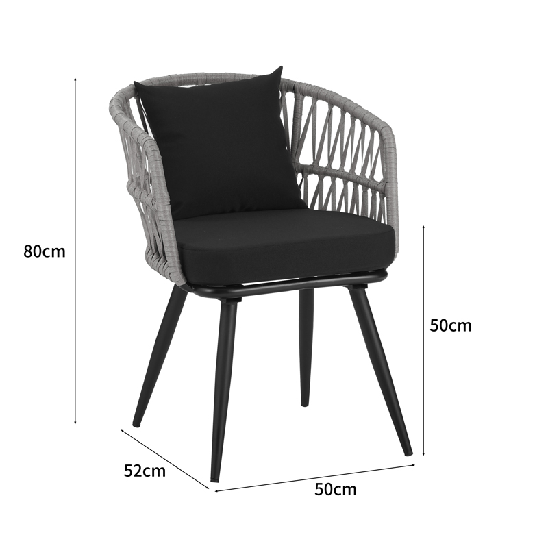 Πολυθρόνα Naoki pakoworld pe rattan -metal σε φυσική απόχρωση με μαύρα πόδια/μαξιλάρι 62x60x80εκ Πολυθρόνα Naoki pakoworld pe rattan -metal σε φυσική απόχρωση με μαύρα πόδια/μαξιλάρι 62x60x80εκ