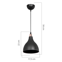 Φωτιστικό οροφής μονόφωτο Lofty pakoworld Ε27 μαύρο Φ18x22εκ Φωτιστικό οροφής μονόφωτο Lofty pakoworld Ε27 μαύρο Φ18x22εκ