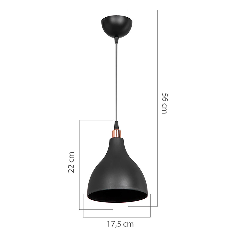 Φωτιστικό οροφής μονόφωτο Lofty pakoworld Ε27 μαύρο Φ18x22εκ Φωτιστικό οροφής μονόφωτο Lofty pakoworld Ε27 μαύρο Φ18x22εκ