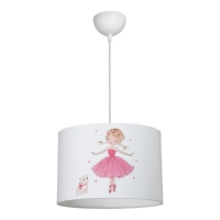 Παιδικό φωτιστικό οροφής Ballerina pakoworld led E27 πολύχρωμο PVC Φ30x20εκ