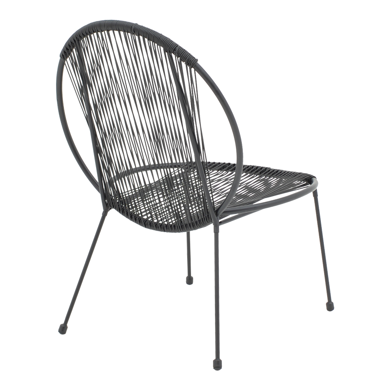 Καρέκλα κήπου Dapper pakoworld μαύρο μέταλλο-pe μαύρο 64.5x71x92.5εκ Καρέκλα κήπου Dapper pakoworld μαύρο μέταλλο-pe μαύρο 64.5x71x92.5εκ