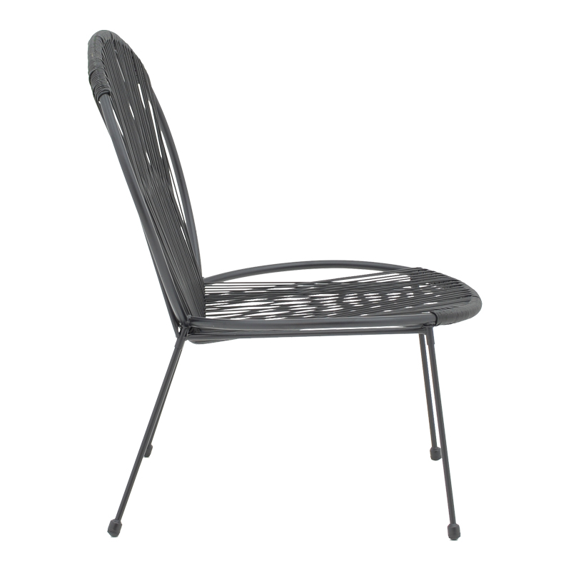 Καρέκλα κήπου Dapper pakoworld μαύρο μέταλλο-pe μαύρο 64.5x71x92.5εκ Καρέκλα κήπου Dapper pakoworld μαύρο μέταλλο-pe μαύρο 64.5x71x92.5εκ