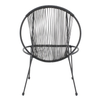 Καρέκλα κήπου Dapper pakoworld μαύρο μέταλλο-pe μαύρο 64.5x71x92.5εκ Καρέκλα κήπου Dapper pakoworld μαύρο μέταλλο-pe μαύρο 64.5x71x92.5εκ
