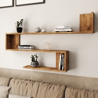 Ραφιέρα τοίχου Belinda pakoworld oak 120x14.5x71.4εκ Ραφιέρα τοίχου Belinda pakoworld oak 120x14.5x71.4εκ