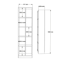Βιβλιοθήκη Oteca 10θέσεων pakoworld σε λευκή απόχρωση 51.1x25.4x180εκ Βιβλιοθήκη Oteca 10θέσεων pakoworld σε λευκή απόχρωση 51.1x25.4x180εκ