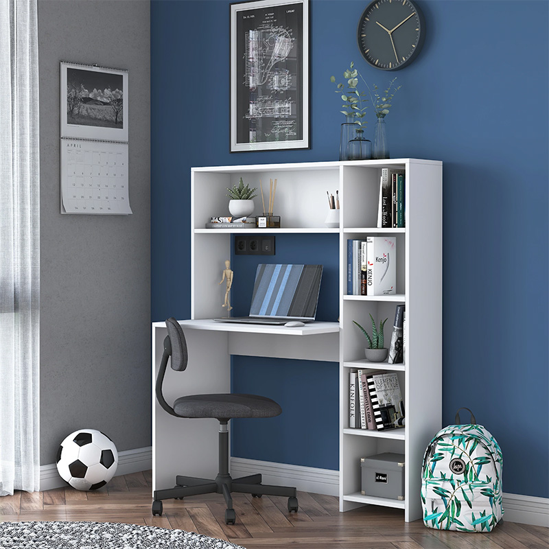 Γραφείο με βιβλιοθήκη Janson pakoworld λευκό 113x40x142εκ Γραφείο με βιβλιοθήκη Janson pakoworld λευκό 113x40x142εκ