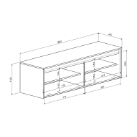 Έπιπλο εισόδου Ansia pakoworld καρυδί oak 210x44,7x175εκ Έπιπλο εισόδου Ansia pakoworld καρυδί oak 210x44,7x175εκ