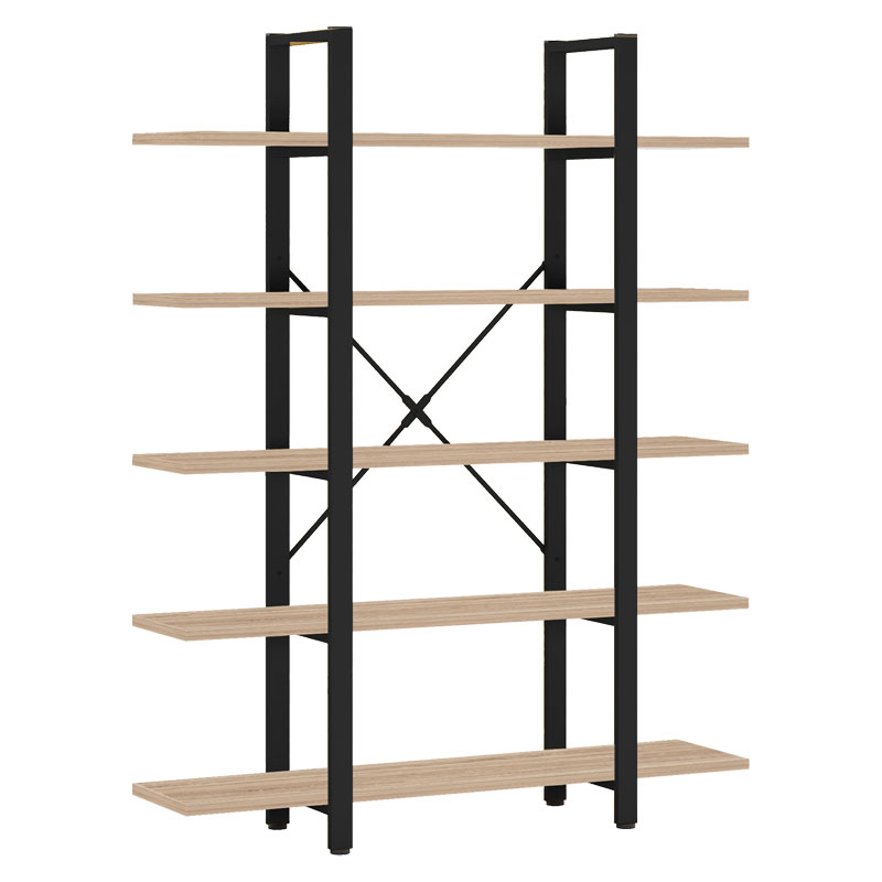 Βιβλιοθήκη Esthon pakoworld φυσικό-μαύρο μέταλλο 120x32x184εκ Βιβλιοθήκη Esthon pakoworld φυσικό-μαύρο μέταλλο 120x32x184εκ