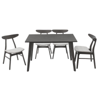 Tραπεζαρία Benson - Orlean pakoworld σετ 5τμχ rustic grey-ύφασμα γκρι 120x75x75εκ Tραπεζαρία Benson - Orlean pakoworld σετ 5τμχ rustic grey-ύφασμα γκρι 120x75x75εκ