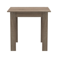 Τραπεζαρία Chloe-Aurora I pakoworld σετ 5τεμ γυάλινο 8χιλ ανθρακί - πόδι φυσικό-μαυρη απόχρωση 120x70x75εκ