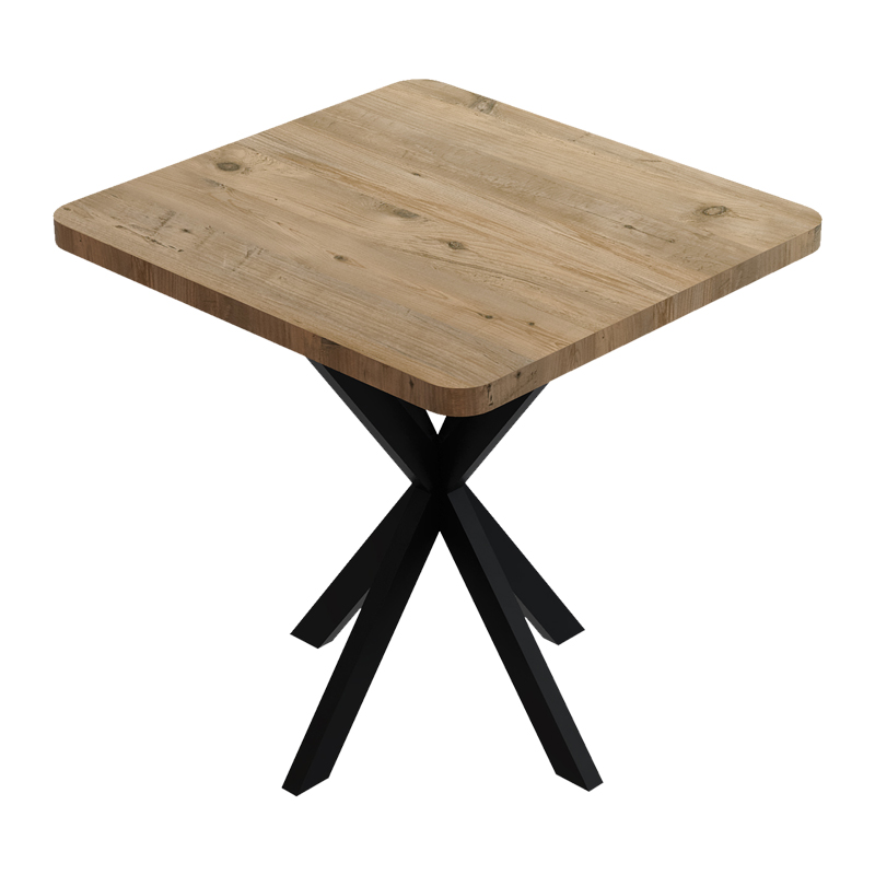 Τραπεζαρία με Καρέκλες Julita μαύρο και Τραπέζι Prestone oak 70x70x75εκ Σετ 3τεμ Τραπεζαρία με Καρέκλες Julita μαύρο και Τραπέζι Prestone oak 70x70x75εκ Σετ 3τεμ